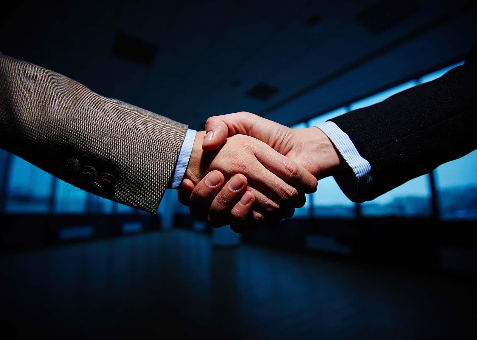 Business Handschlag Symbol für Zusammenarbeit